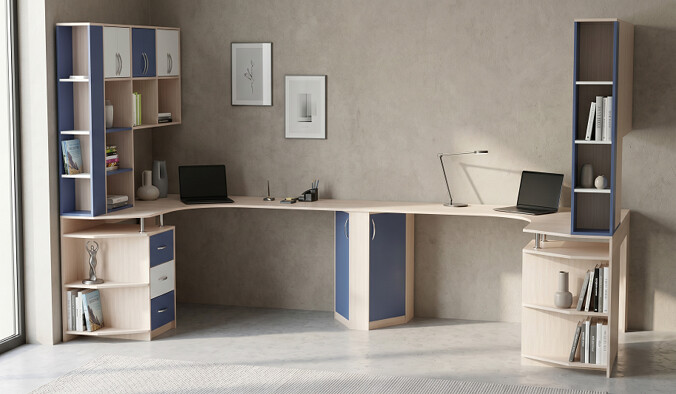 Письменный стол для двоих Виктория 24 BMS