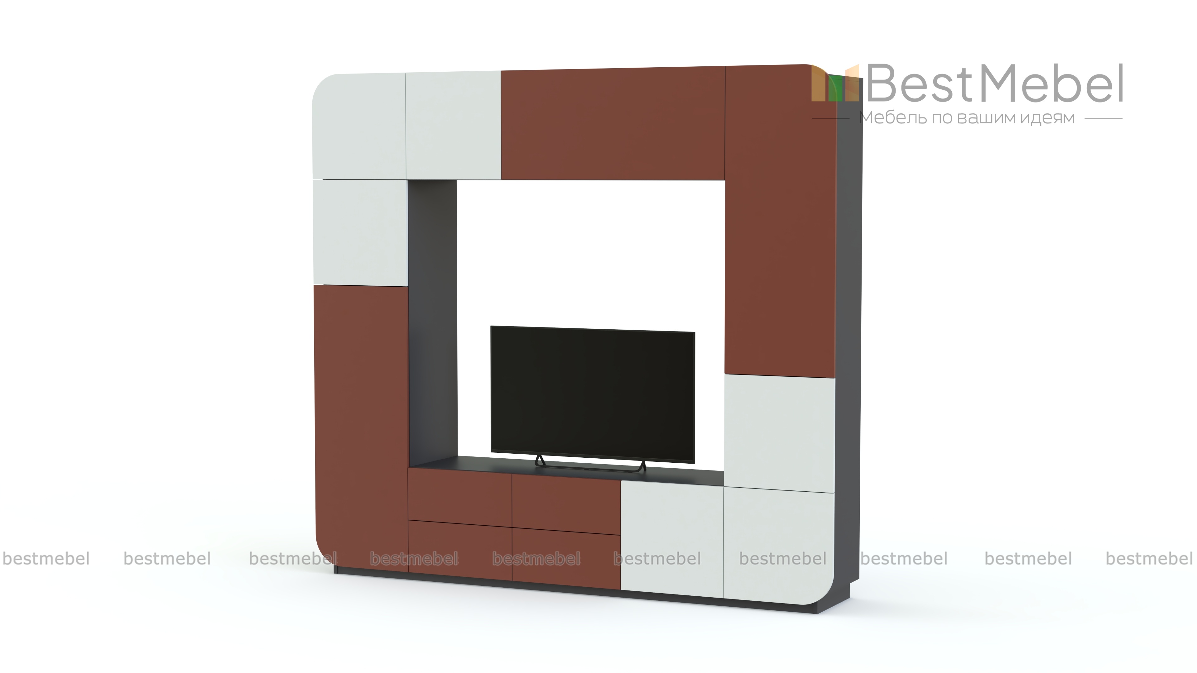 Стенка в гостиную Пенелопа-6 BMS