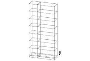 Стеллаж  Барни 02  (1200х2500х380)