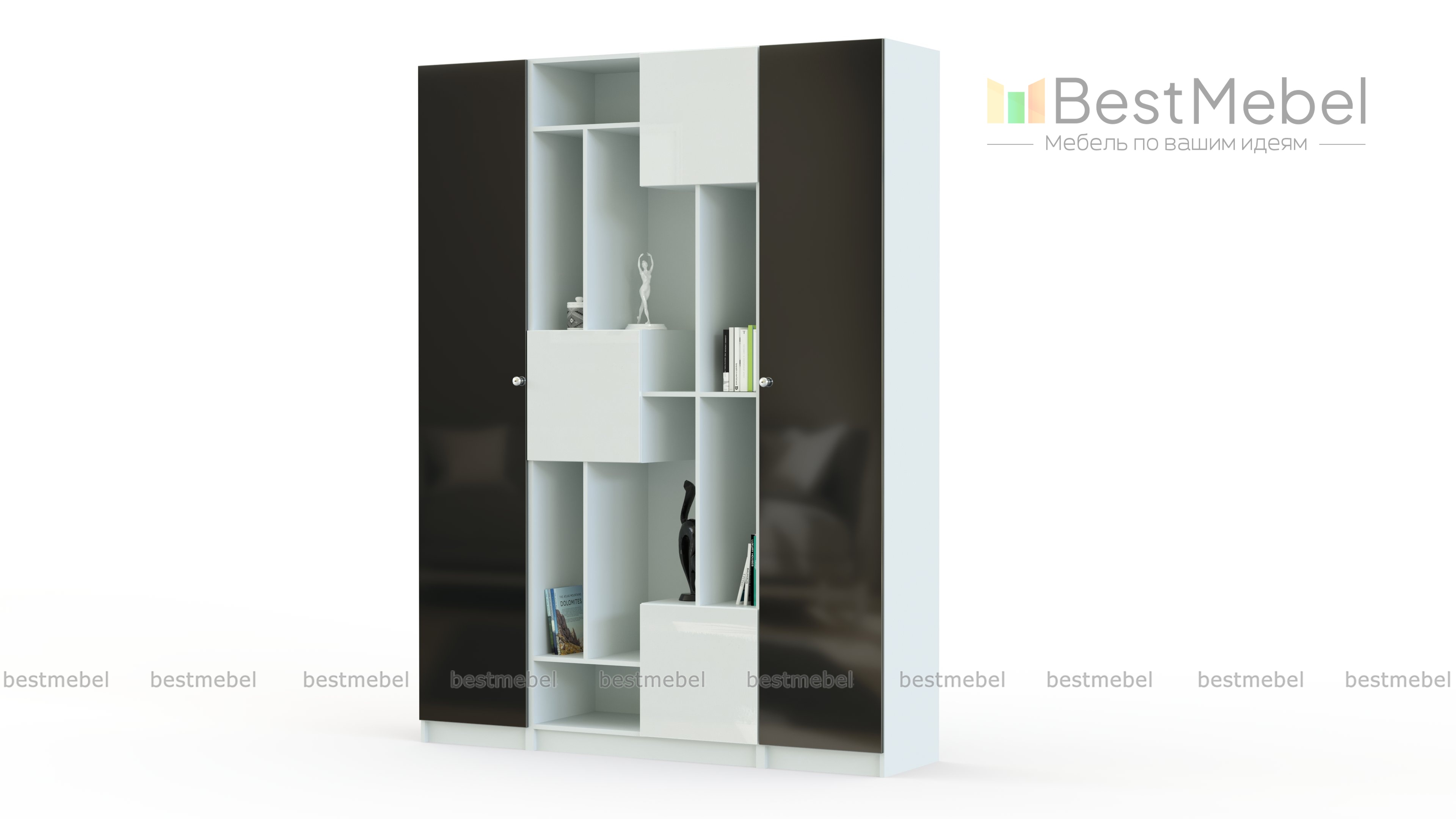 Шкаф-стеллаж Шелби-24 BMS