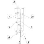 Схема сборки Стеллаж для одежды Мирта 29 BMS