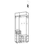 Прихожая угловая Давид 3 BMS