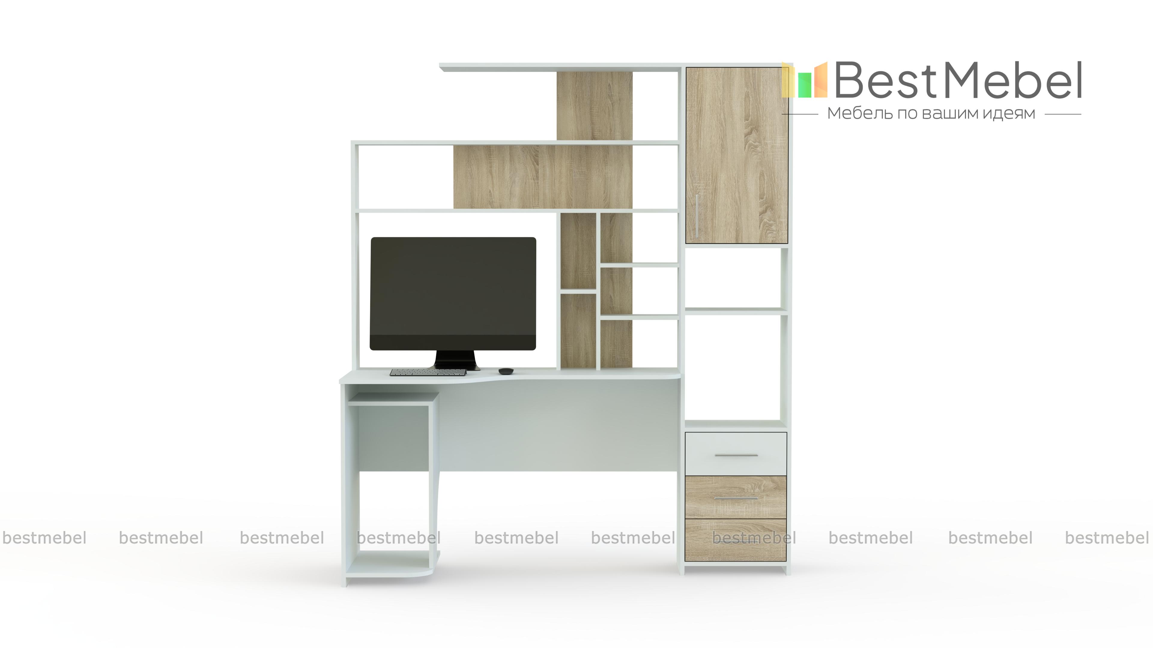 Стол компьютерный Тип 6 BMS - Фото