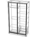 Шкаф-купе Кармен BMS(Белье - Платье (5 полок 2 ящика) (2))