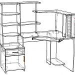 Схема сборки Компьютерный стол СК 6 BMS