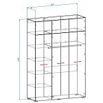 Схема сборки Шкаф распашной Декарт 9 BMS