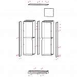 Чертеж Распашной шкаф Грация 1 BMS