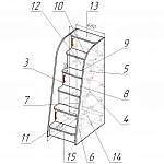 Схема сборки Лестница для кровати Аквамарин BMS