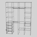 Стеллаж для одежды Мирта 18 BMS