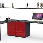 Угловой письменный стол для двоих Калифорния 8 BMS - Фото 4